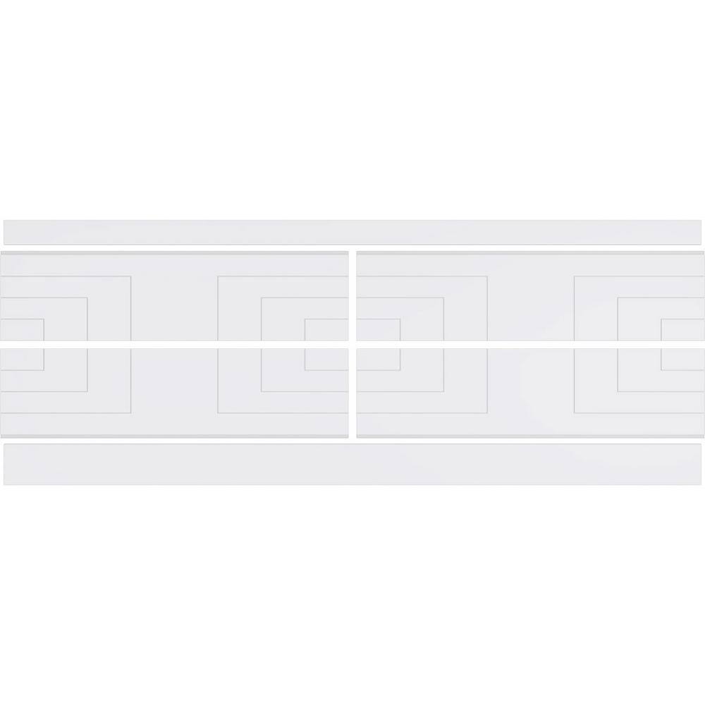 White Smooth PVC Mid Century Modern Wainscot Paneling Kit