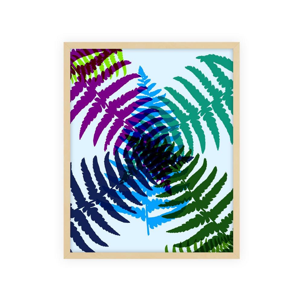 Modern Leaves Framed Nature Art Print 42 in. x 34 in.