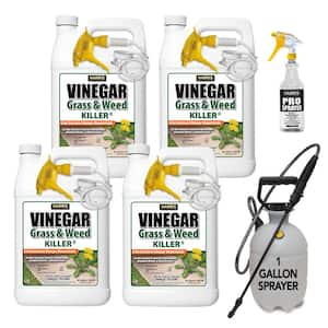 512 oz. 20 Percent Vinegar Weed Killer (4-Pack) and One 32 oz. Pro Sprayer and 1 Gal. Tank Sprayer