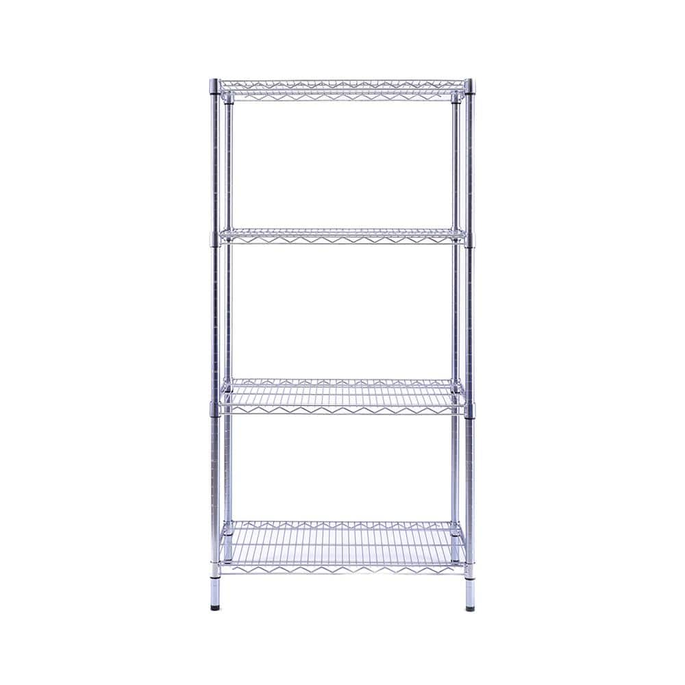 Mzg 4 Tier Commercial Chrome Shelving Unit 18 In X 30 In X 59 In   Chrome Mzg Freestanding Shelving Units U4575150oibh412kc 64 1000 