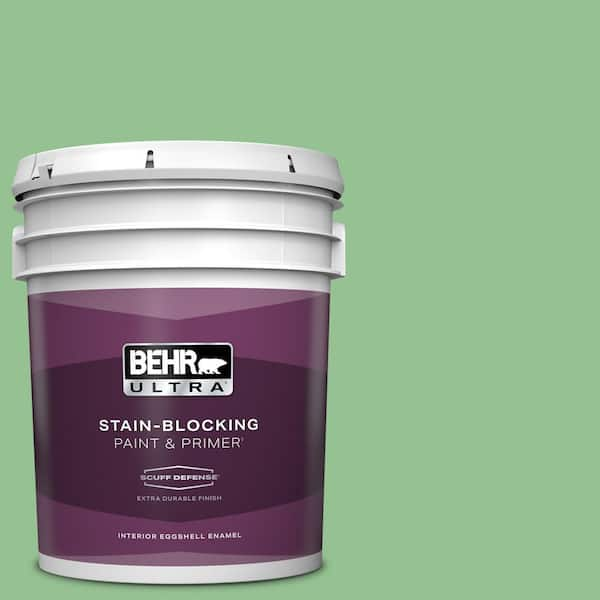 BEHR ULTRA 5 gal. #450D-5 Velvet Leaf Extra Durable Eggshell Enamel Interior Paint & Primer