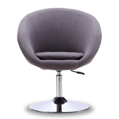 Hopper Grey Swivel Adjustable Height Leatherette Chair