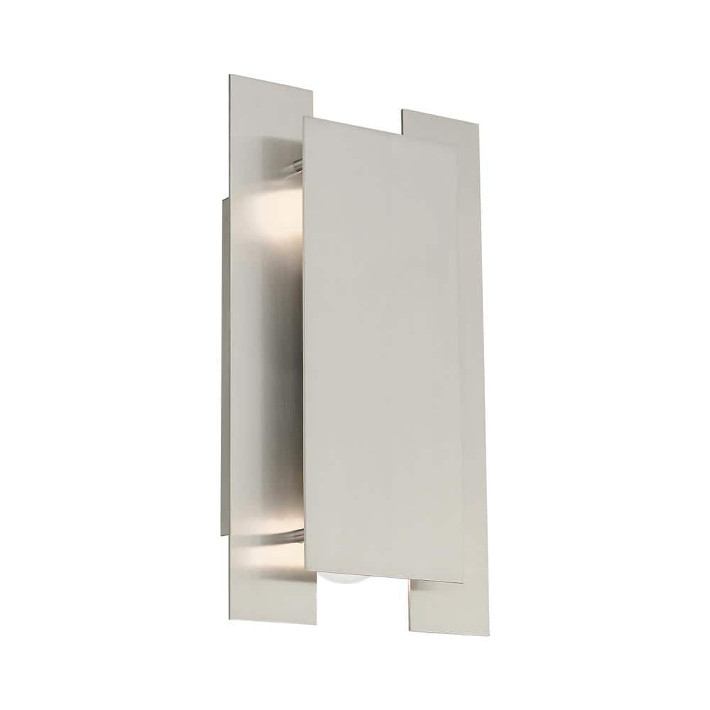 Brushed Nickel 2-Light Vertical/Horizontal Wall Sconce