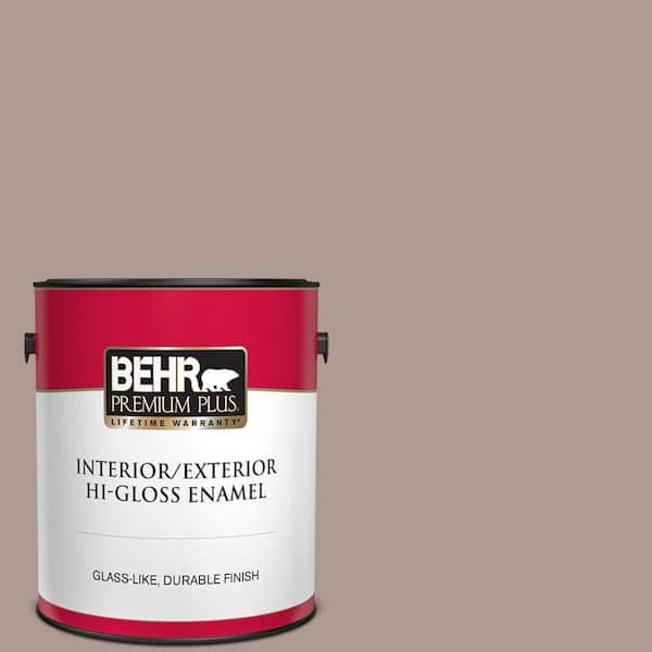 BEHR PREMIUM PLUS 1 gal. #ECC-61-1 Desert Dusk Hi-Gloss Enamel Interior/Exterior Paint