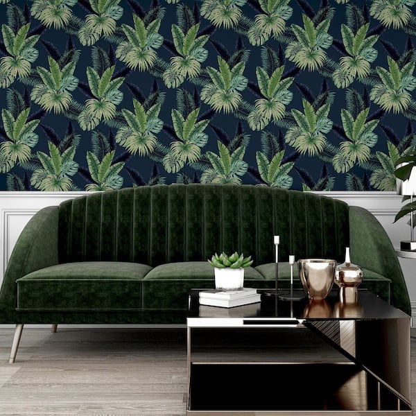 Miami Navy Palms Wallpaper