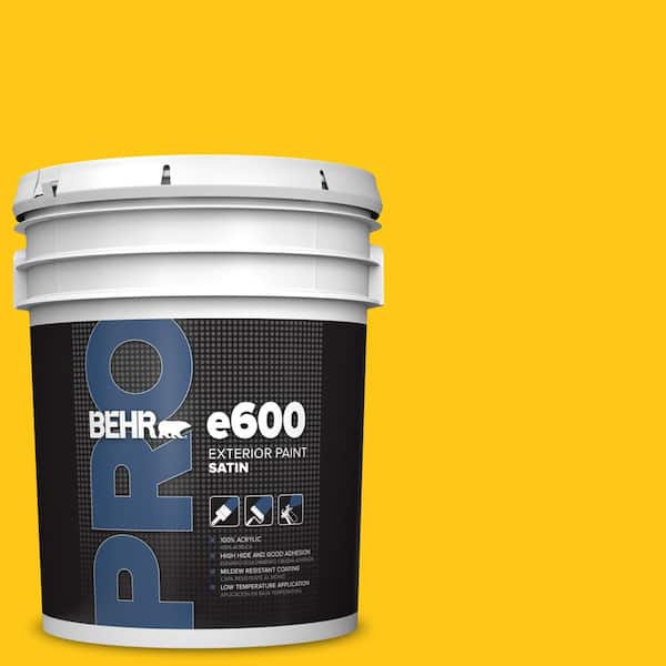 5 gal. #P300-7 Unmellow Yellow Satin Enamel Exterior Paint