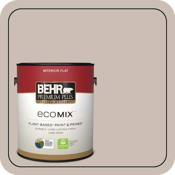BEHR PREMIUM PLUS 1 gal. #T16-06 Penthouse View Flat EcoMix Plant-Based ... - High-End Eco-Friendly Penthouse Apartment Paint Colors