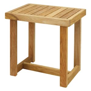 18 in. 1-Piece Natural (Oil) Shower Bench with Solid American White Oak