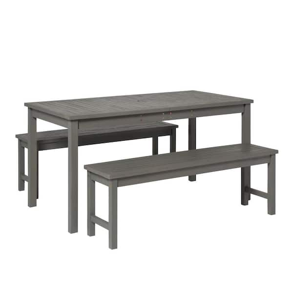 grey garden bench set