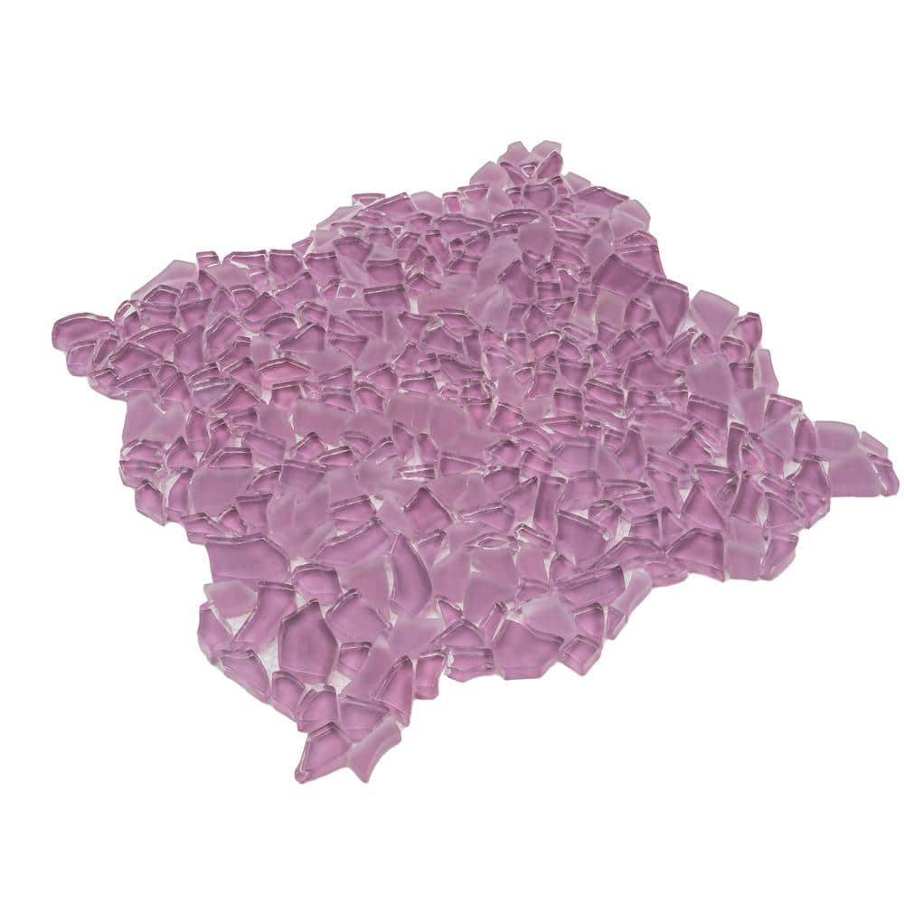 Pink Irregular Glass Pebble Mosaic Tile for Wall and Floor