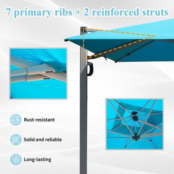 corliving 3m offset patio umbrella CorLiving Offset Patio Umbrella