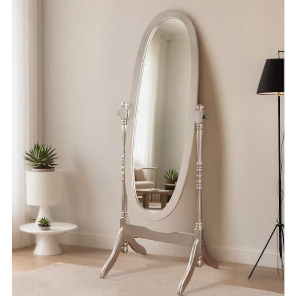 GOGEXX Queen Anne Style Gold 16 in. W x 59.25 in. H Floor Mirror