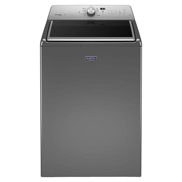 Maytag 5.3 cu. ft. High-Efficiency Top Load Washer with Steam in Metallic Slate, ENERGY STAR