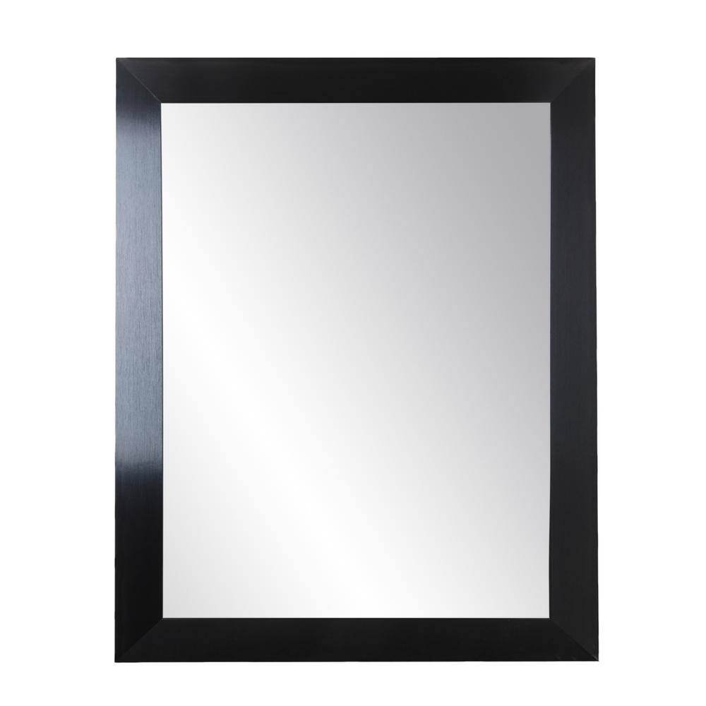 BrandtWorks Medium Rectangle Black Modern Mirror (22 in. H x 32 in. W