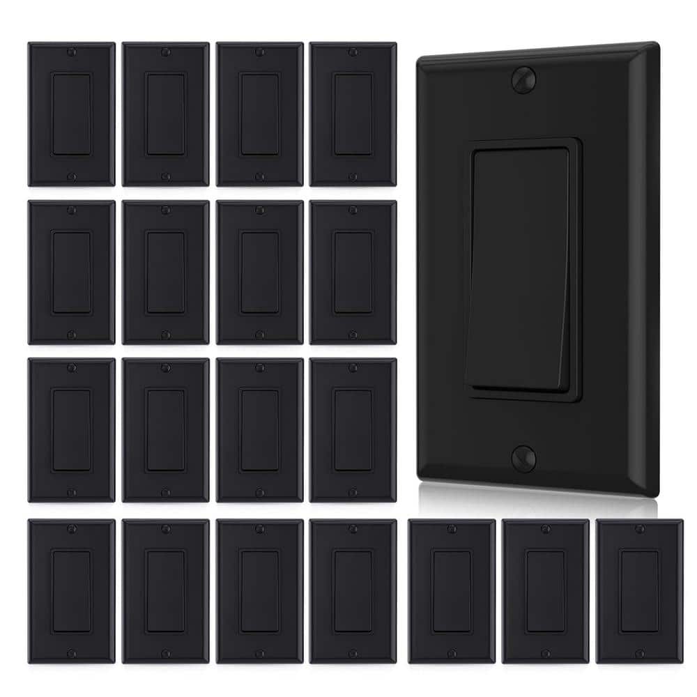 Lukyamzn 15 Amp 4 Way Decorative Rocker Switch Self Grounding