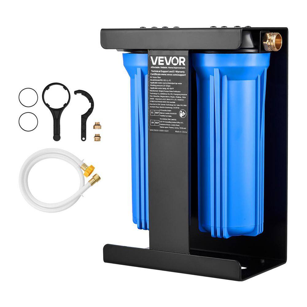RV Water Filtration System, 2-Cartridge Water Filter System for Campers, RV Filter with Bracket for RVs, Boats, Vans price history on PriceWatchPro