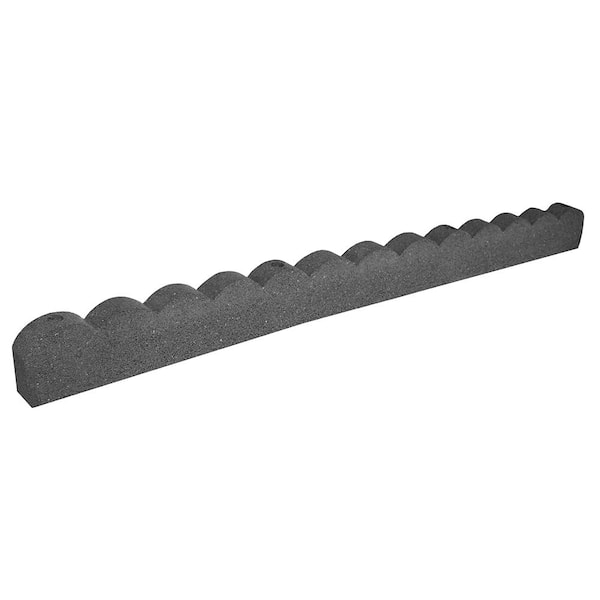 4 ft. L x 4 in. H x 2 in. W Earth Scalloped Rubber Garden Edging
