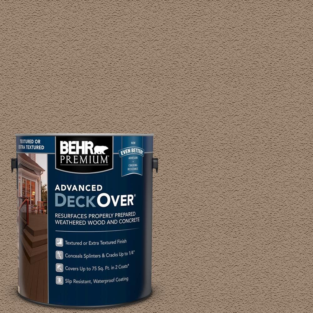 BEHR Premium Advanced DeckOver 1 gal. #SC-153 Taupe Textured Solid Color  Exterior Wood and Concrete Coating 500501 - The Home Depot