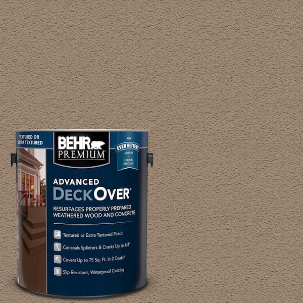 BEHR Premium Advanced DeckOver 1 gal. #SC-153 Taupe Textured Solid Color Exterior Wood and Concrete Coating