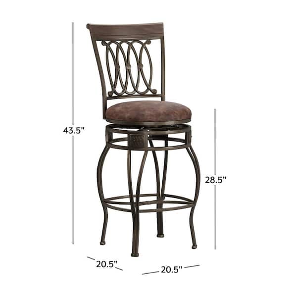 Hilale Furniture Montello 43 5 In, 34 To 36 Inch Bar Stools With Backs