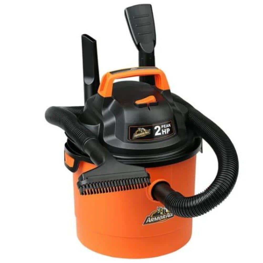 Armor All 2.5 Gallon Black and Orange Wet/Dry Canister Vacuum