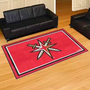 Vegas Golden Knights Red 5 ft. x 8 ft. Plush Finish Area Rug