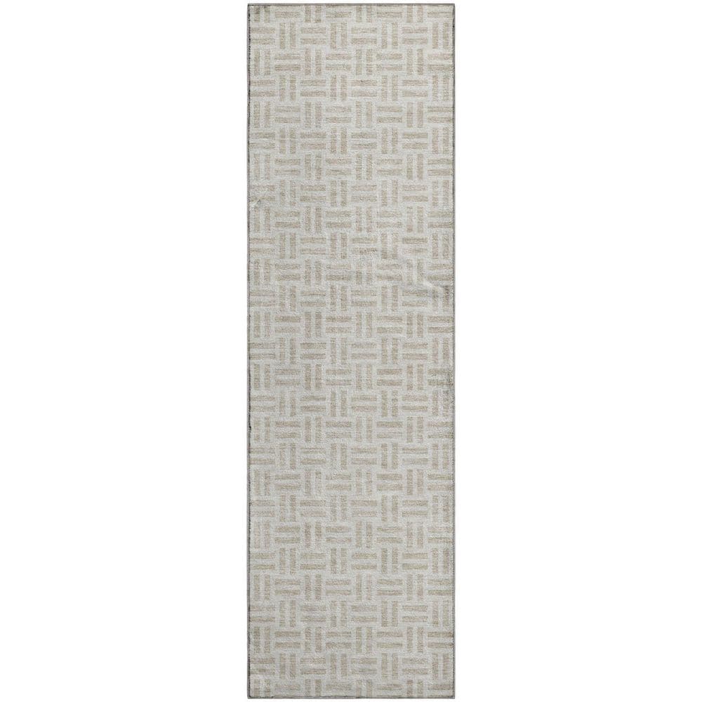 Mayfield Premium Machine Washable Abstract AMF978 Ivory 2 ft. 3 in. x 7 ft. 6 in. Runner Rug price history on PriceWatchPro