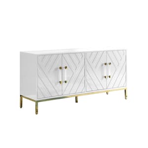 Leilani 64 in. White High Gloss Lacquer Finish-Sideboard