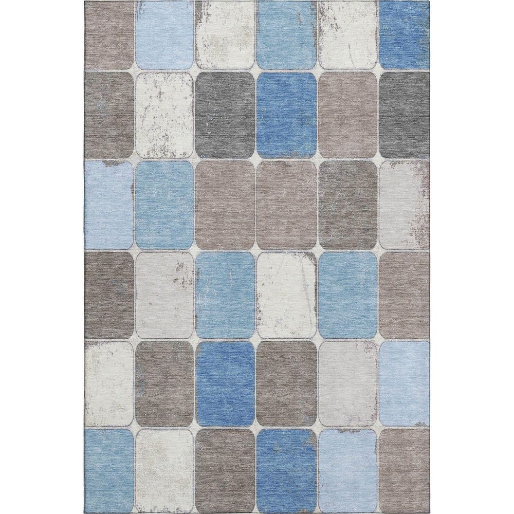 Mayfield Premium Machine Washable Abstract AMF1948 Blue 9 ft. x 12 ft. Area Rug price history on PriceWatchPro