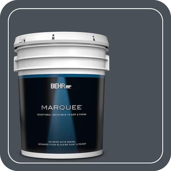 BEHR MARQUEE 5 gal. #T15-2 Seared Gray Satin Enamel Exterior Paint & Primer