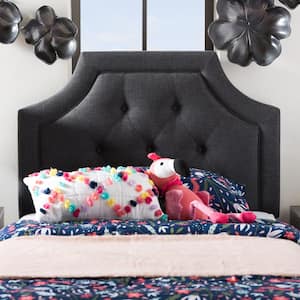 Mars Dark Gray Fabric Upholstered Twin Size Headboard