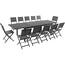 Hanover Naples 7-Piece Aluminum Outdoor Dining Set with 6 Sling Chairs ...