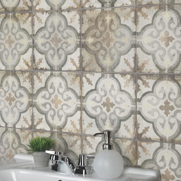 D'Anticatto Decor Palazzo 8-3/4 in. x 8-3/4 in. Porcelain Floor and Wall Tile (11.0 sq. ft./Case)