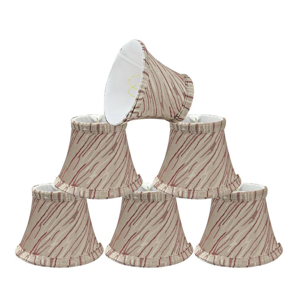 red and white striped lampshade