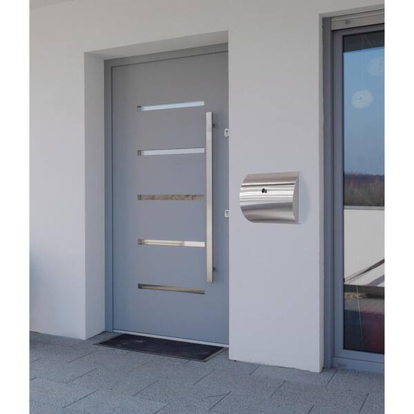 Spira Stainless Steel Wall Mount Locking Mailbox Spira Stainless Steel Wall Mount Locking Mailbox