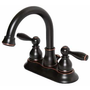 Muir 4 in. Centerset 2-Handle High-Arc Bathroom Faucet in Oil Rubbed Bronze