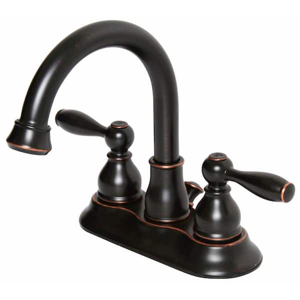 Premier Muir 4 in. Centerset 2-Handle High-Arc Bathroom Faucet in Oil ...