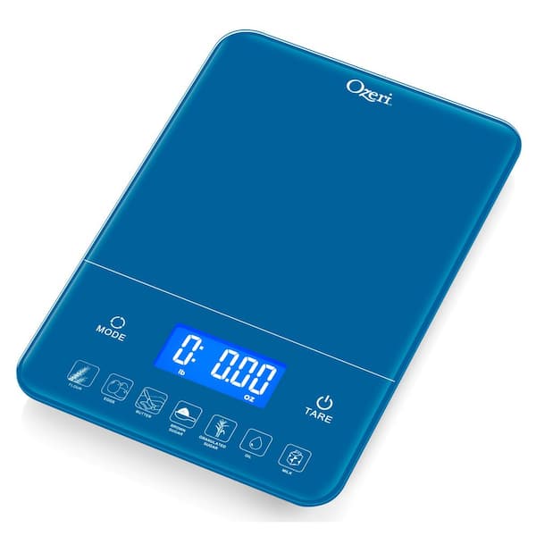 Ozeri Touch III 22 lbs (10 kg) Baker's Kitchen Scale with Calorie Counter,  in Tempered Glass