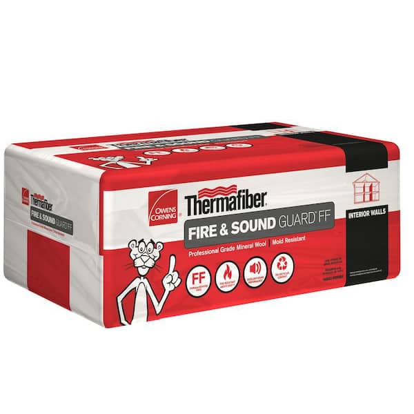 Owens Corning Thermafiber Fire & Sound Guard R-24 Unfaced Mineral Wool Insulation Batt 24 in. x 48 in.