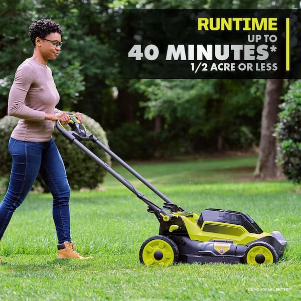 RYOBI - 40V HP Brushless 20 in. Cordless Electric Battery Walk Behind Self-Propelled Lawn Mower with 6.0 Ah Battery and Charger