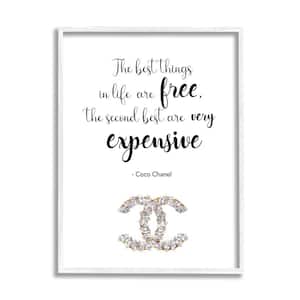 Second Best Things In Life Quote Fashion Brand Text By Ziwei Li Framed Print Abstract Texturized Art 11 in. x 14 in.