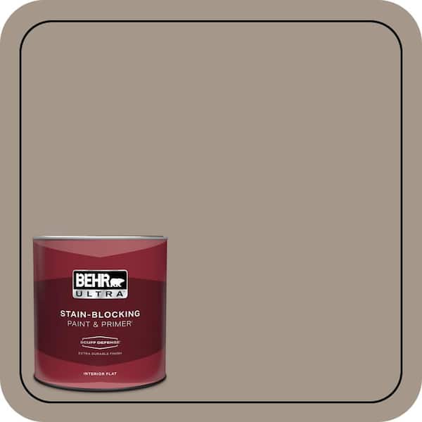 BEHR ULTRA 1 qt. #N220-4 Shiitake Extra Durable Flat Interior Paint & Primer