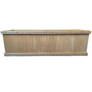 40 in. x 12 in. Rectangle Walnut Wood Garden Planter Boxes