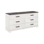 signature design by ashley shawburn dresser Signature DESIGN BY ASHLEY Shawburn Gray 6 drawer 59 in. Wide Dresser without Mirror EB4123-231