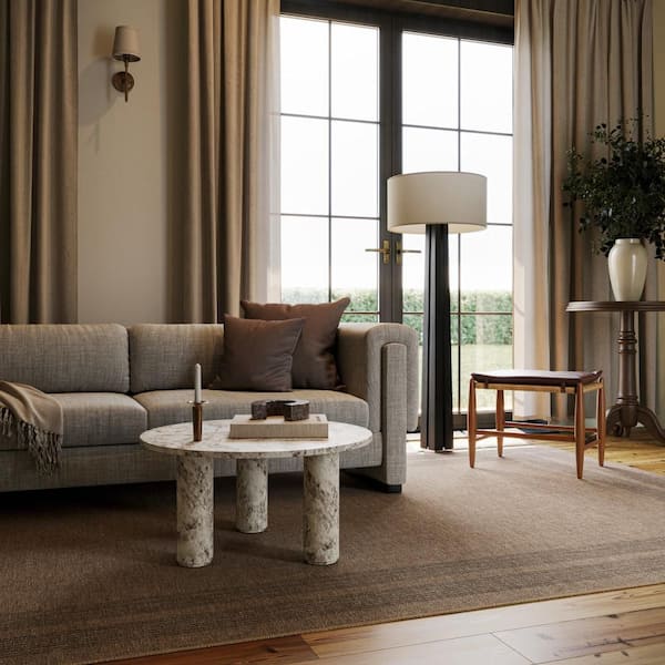 Nate Berkus x Rugs Bedford Soft Plaid Washable Tan 5 ft. x 8 ft. Indoor Area Rug