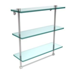 Allied Brass 22 in. L x 8 in. H x 5 in. W 2-Tier Clear Glass