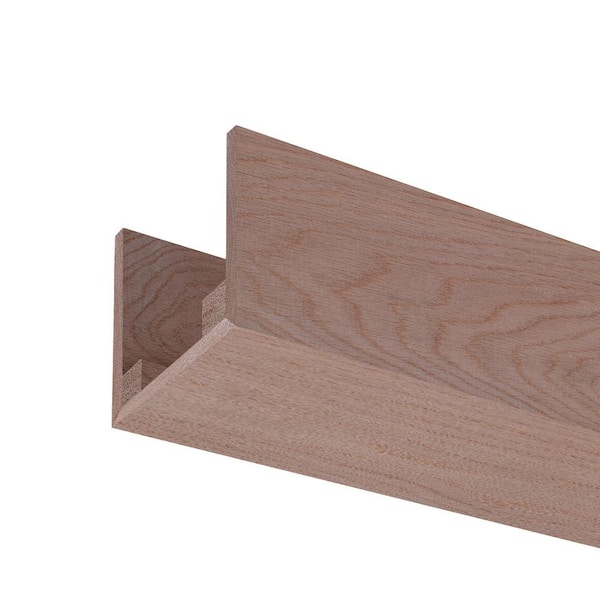 Ornamental Mouldings 5.5 in. W x 5.5 in. H x 92 in. L Natural Red Oak Box Faux Beam