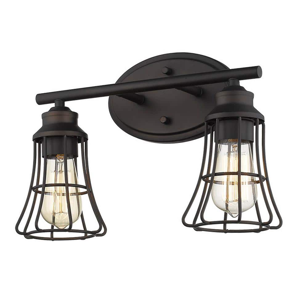 Piers 15-3/4 in. 2-Light Oil-Rubbed Bronze Vanity Light price history on PriceWatchPro
