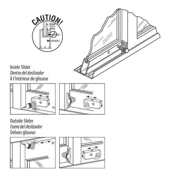 Prime-Line Twist-In Patio Door Lock, 1-9/16 in., Cast Zamak