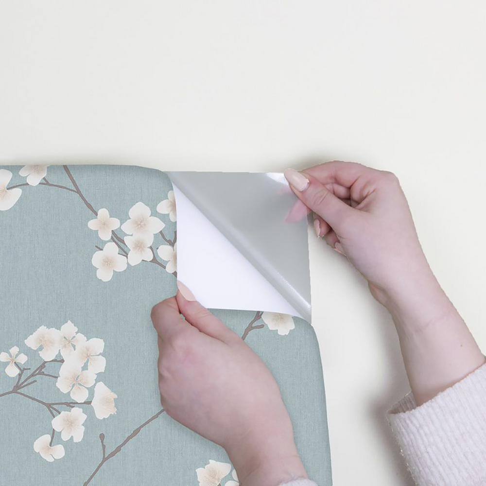 Blossom Blue Floral Peel and Stick Wallpaper
